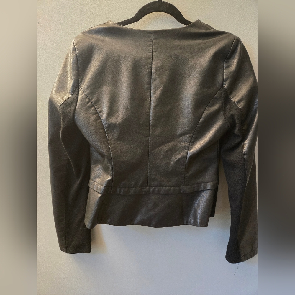 Black Rivet Womens Faux Leather Jacket - Picture 2 of 5